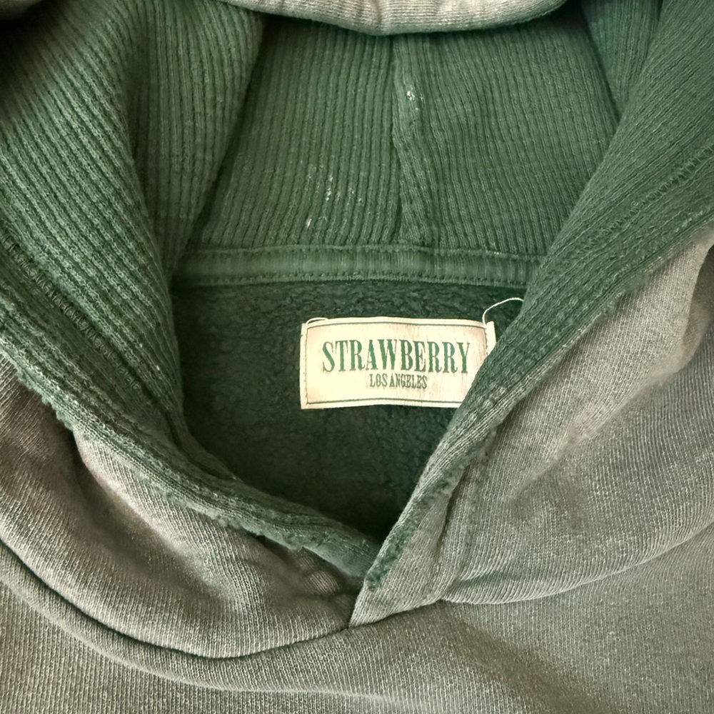 Strawberry Washed Green Hoodie - Picture 2 of 7